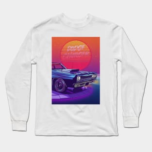 Dodge Charger with 1980's style Long Sleeve T-Shirt